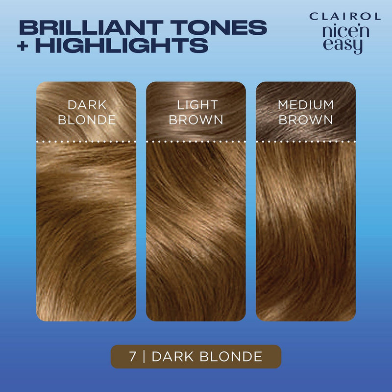 Clairol permanent crème hair dye in dark blonde shade 7 - British product