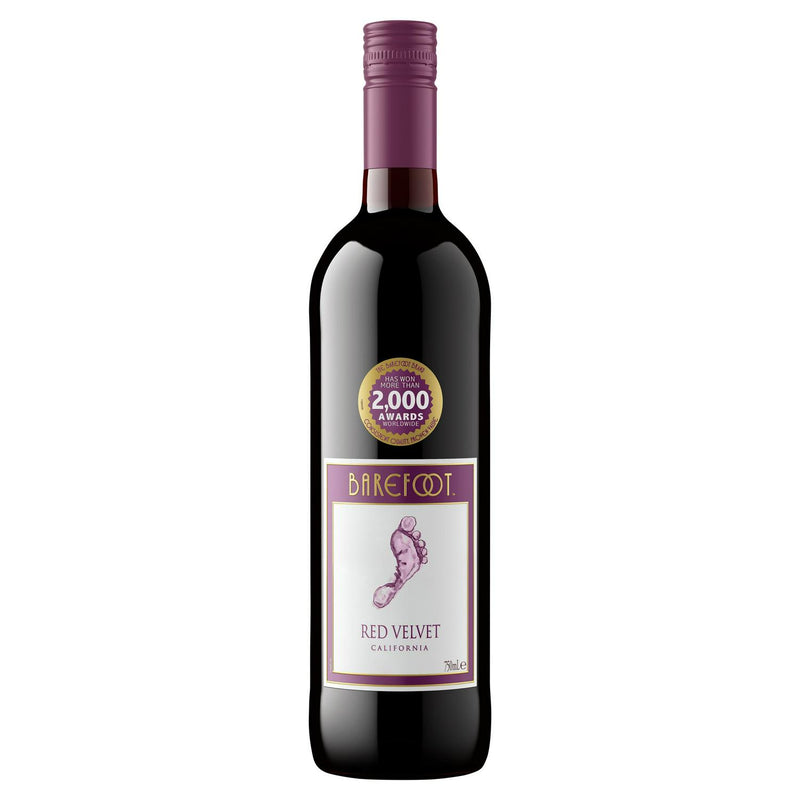 Barefoot Red Velvet wine bottle 75cl - British product
