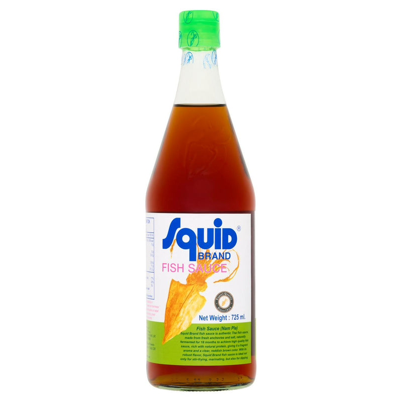 Squid Brand Fish Sauce 725ml clear plastic bottle (British brand)