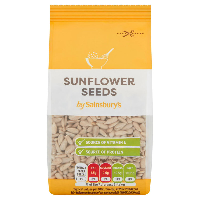 Sainsbury's Sunflower Seeds 100g (British brand) packaged in United Kingdom