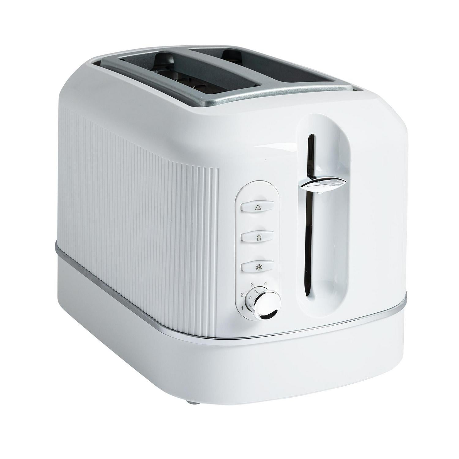 Cookworks Texture Tilly 2 Slice Toaster - White