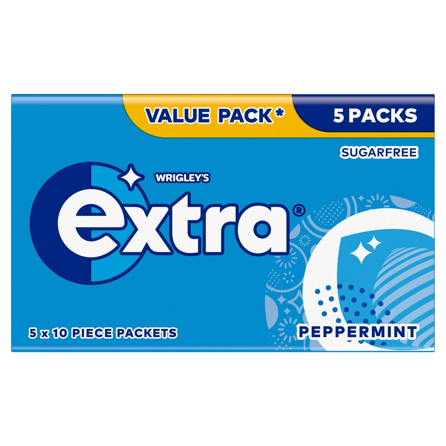 Extra Peppermint sugarfree chewing gum 5x10 multipack - British product