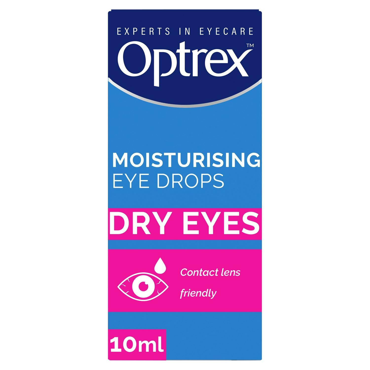 Optrex Moisturising Eye Drops 10ml, imported from the UK