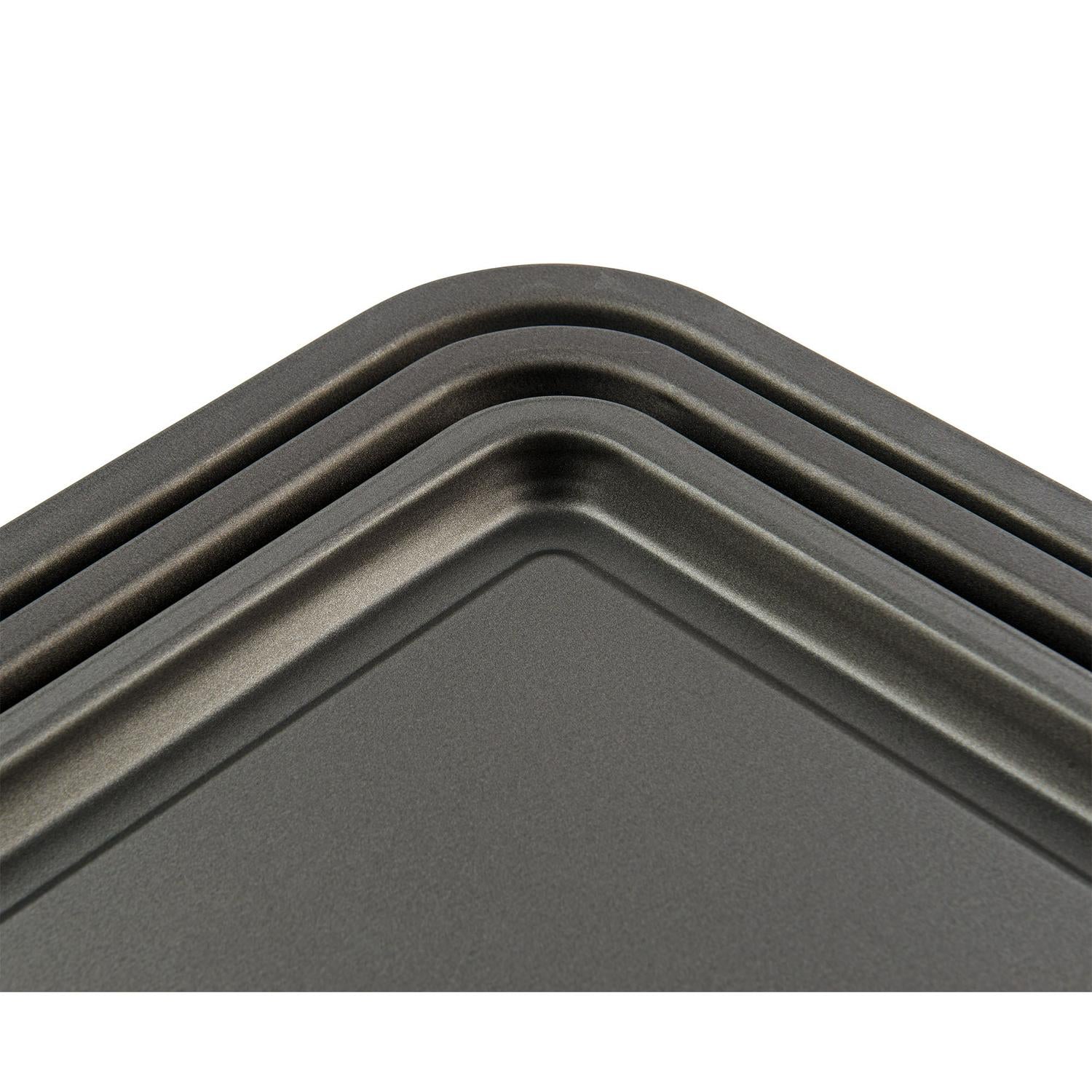 Sainsbury's Home 3 Piece Baking Tray Set Steel (British brand)