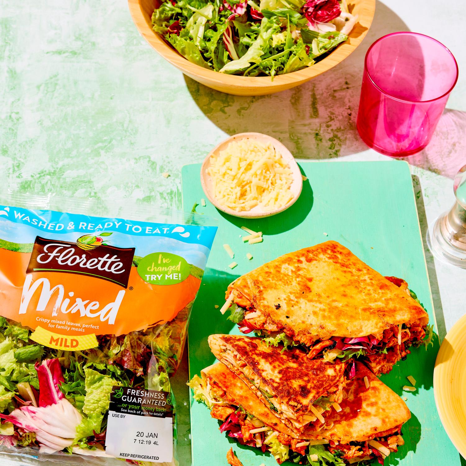 Florette mixed salad leaves 125g ready to eat - British product