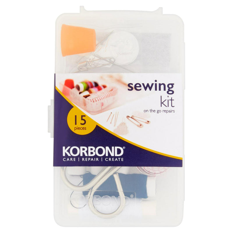 Korbond On the Go Sewing Kit 15 Pieces, UK version