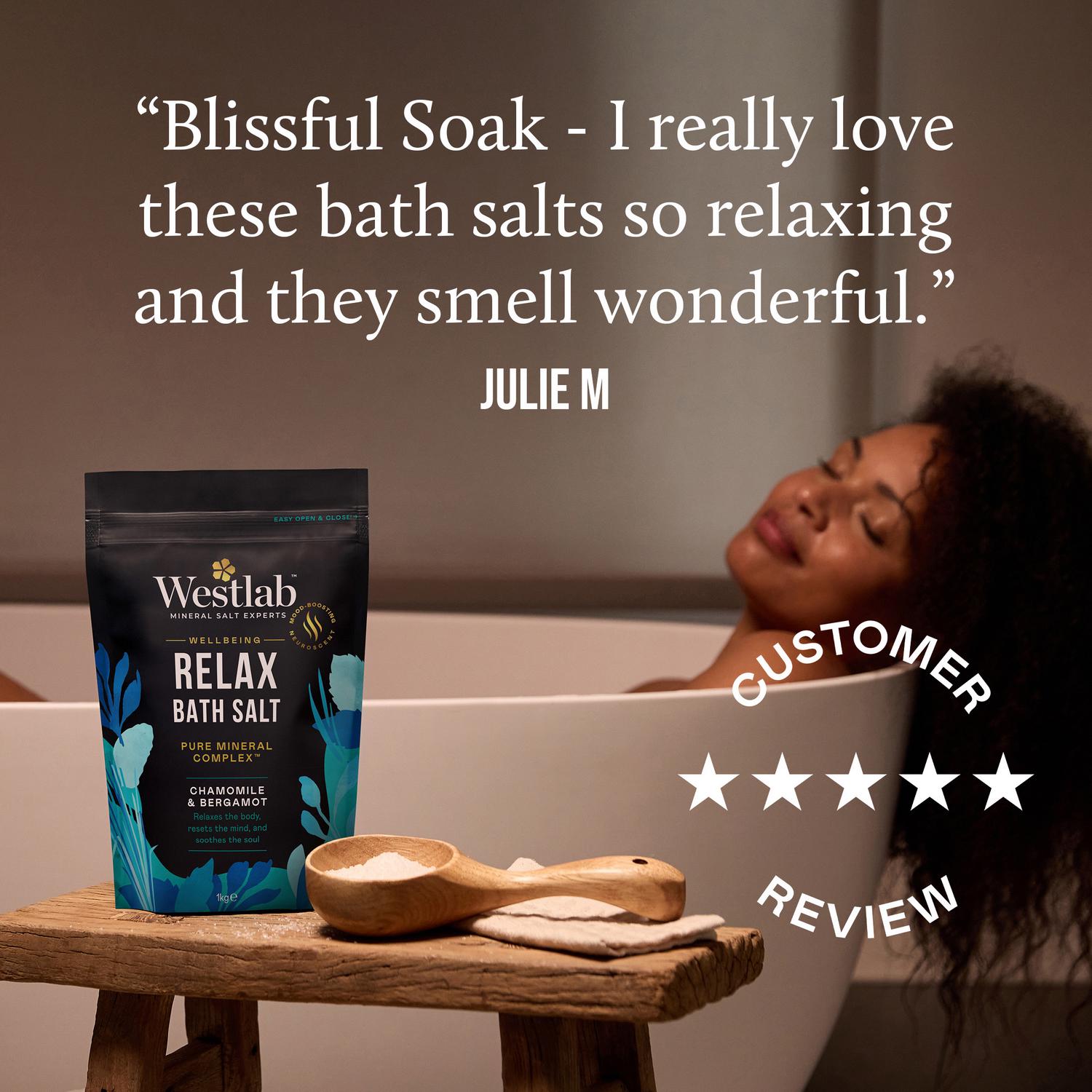 Westlab Wellbeing Relax Bath Salts 1kg (British brand)