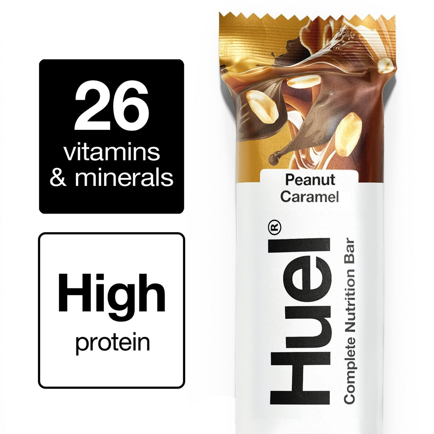 Huel peanut caramel complete nutrition bar 55g, UK version
