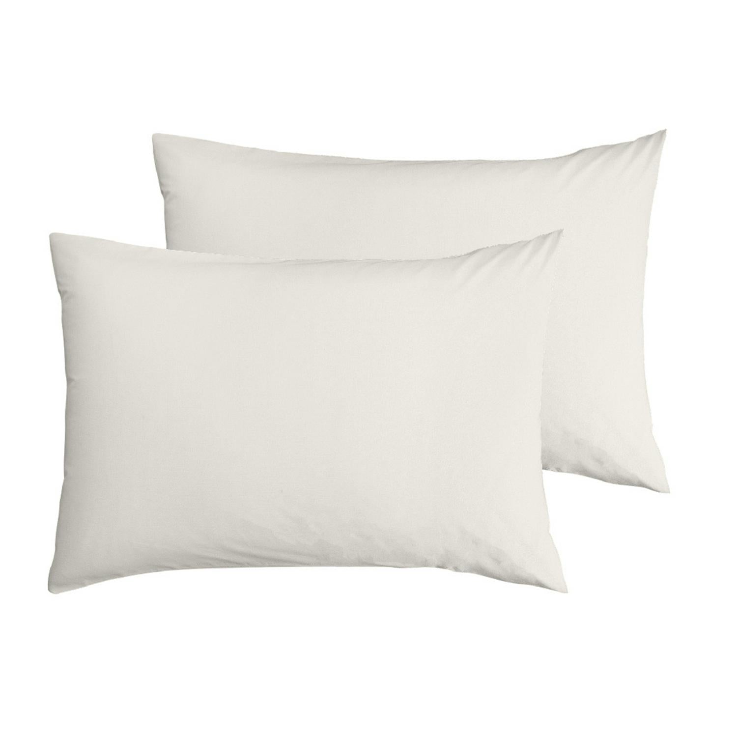 Habitat Cotton Rich 180TC Standard Pillowcase Pair - Cream