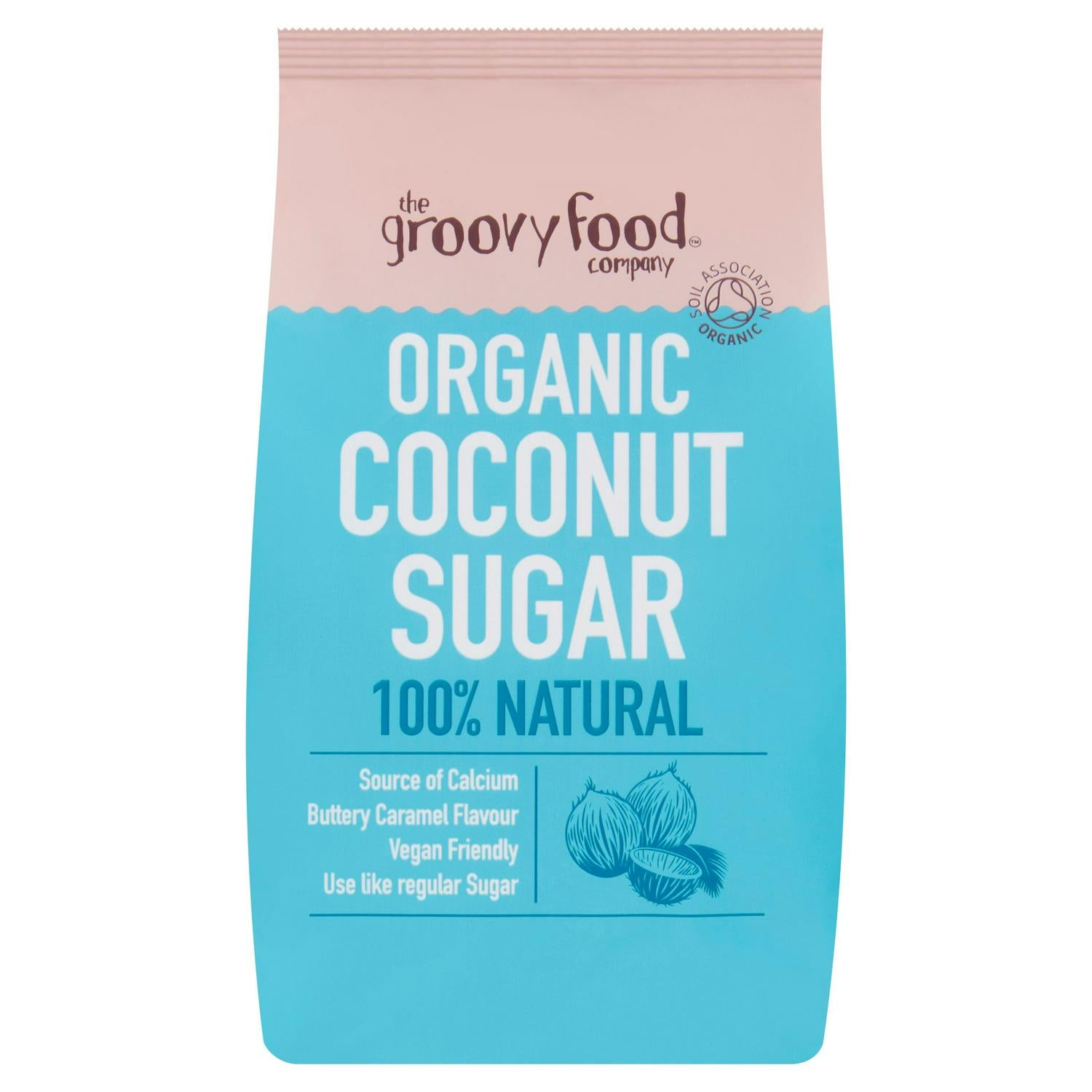 The Groovy Food Company organic coconut sugar 500g, imported from the UK