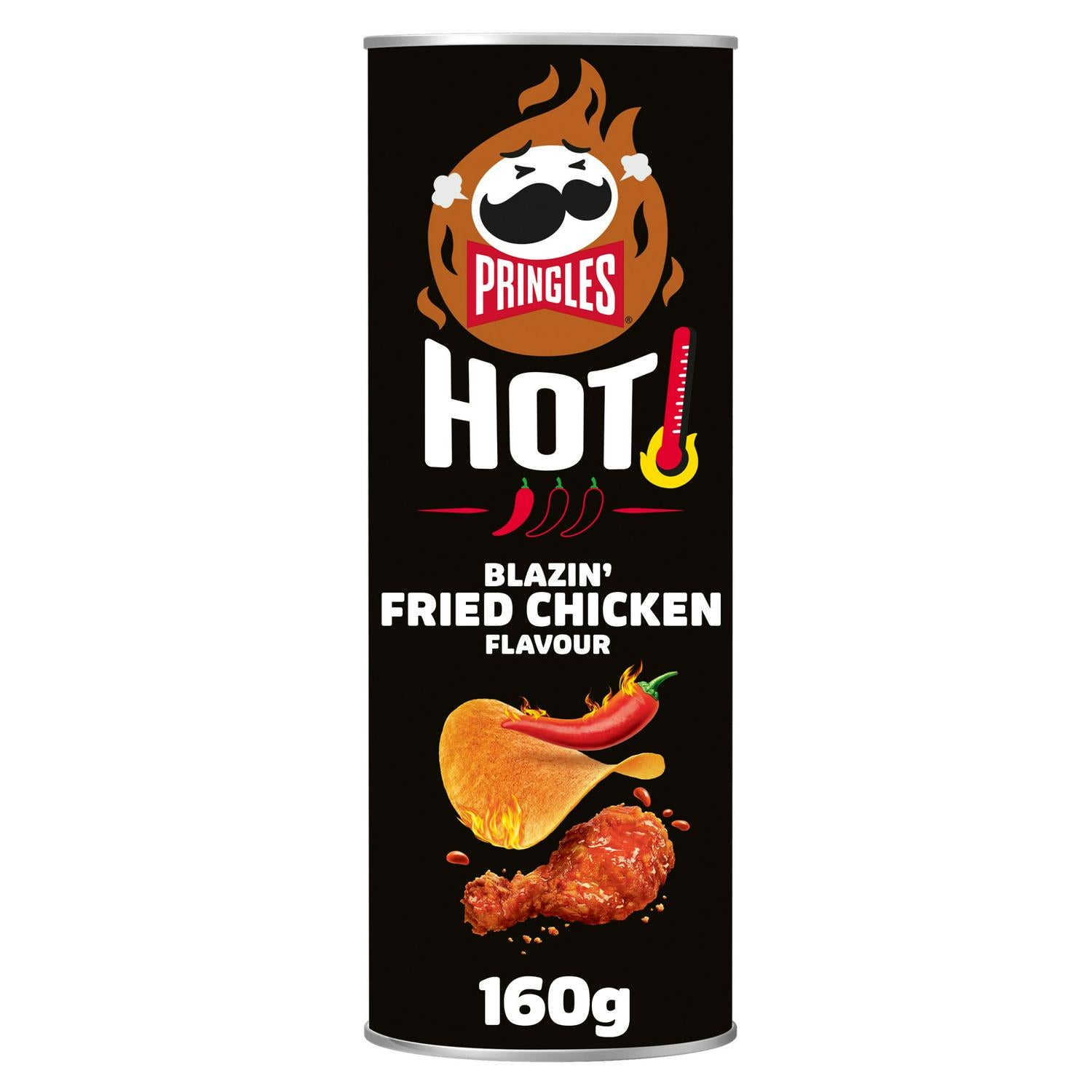 Pringles Hot Blazin Fried Chicken Sharing Crisps 160g, imported from the UK