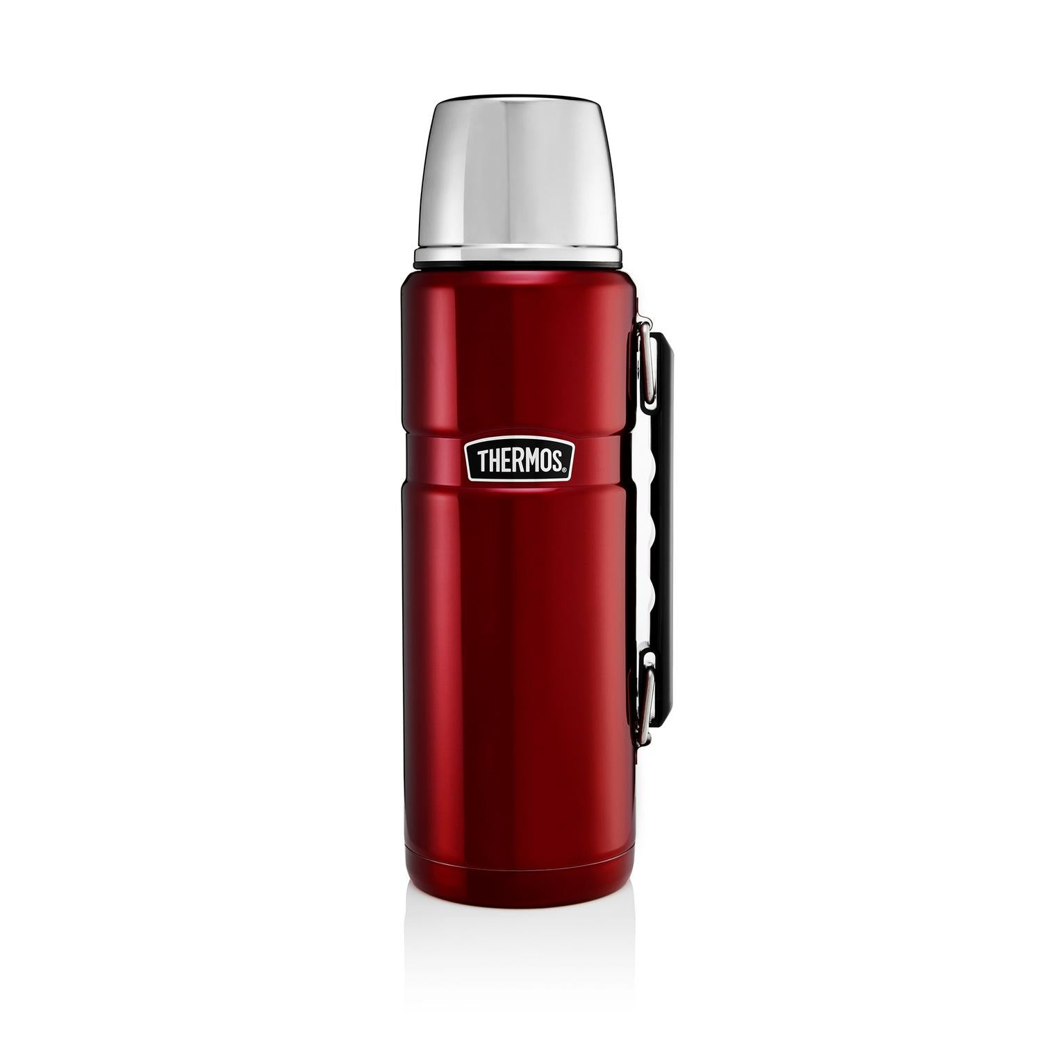 Thermos red stainless steel flask 1.2L capacity (British brand)