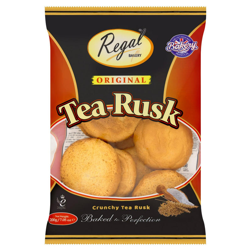 Regal Crunchy Tea Rusks 200g, imported from the UK