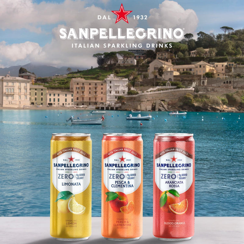 San Pellegrino Sparkling Lemonade Zero 4 x 330ml (British brand)
