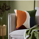 Habitat cushion autumn abstract crewel pattern 43cm, UK version