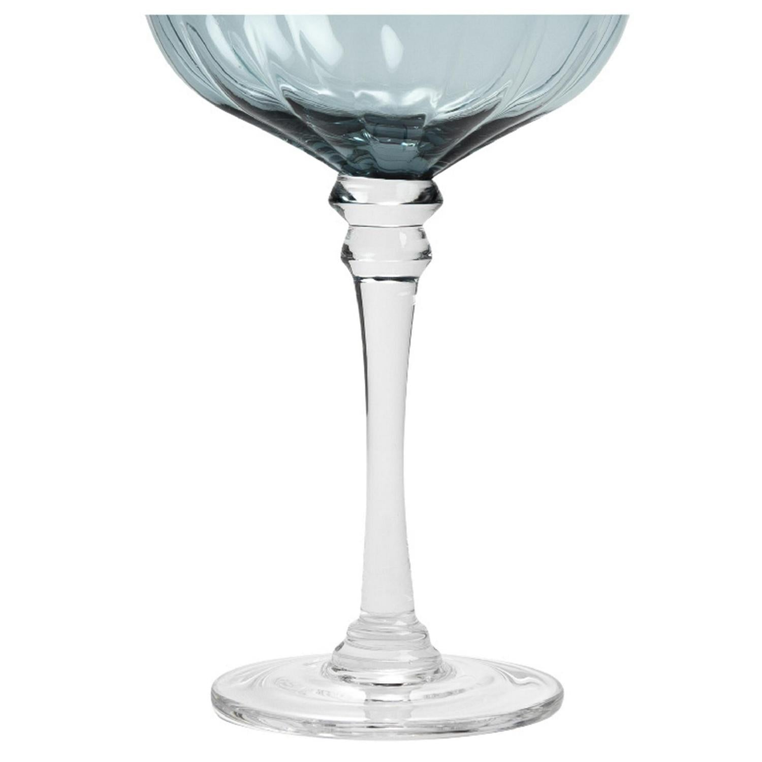 Habitat champagne coupe glass blue 200ml, UK version