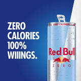 Red Bull Energy Drink Zero 4x250ml, imported from the UK