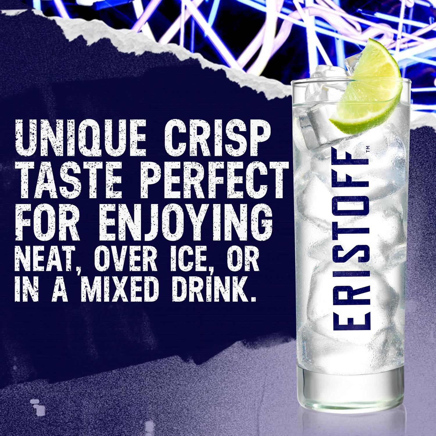 Eristoff Premium Vodka Original Pure Grain 100cl, UK version
