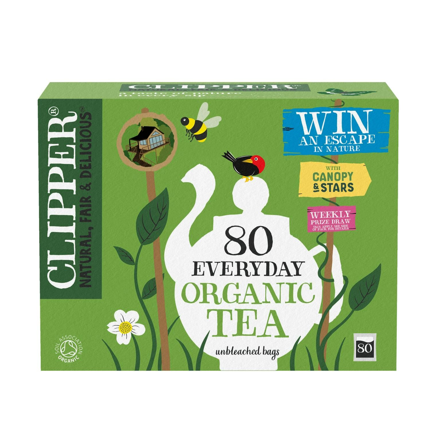 Clipper Organic Everyday Tea bags 80 count - British product