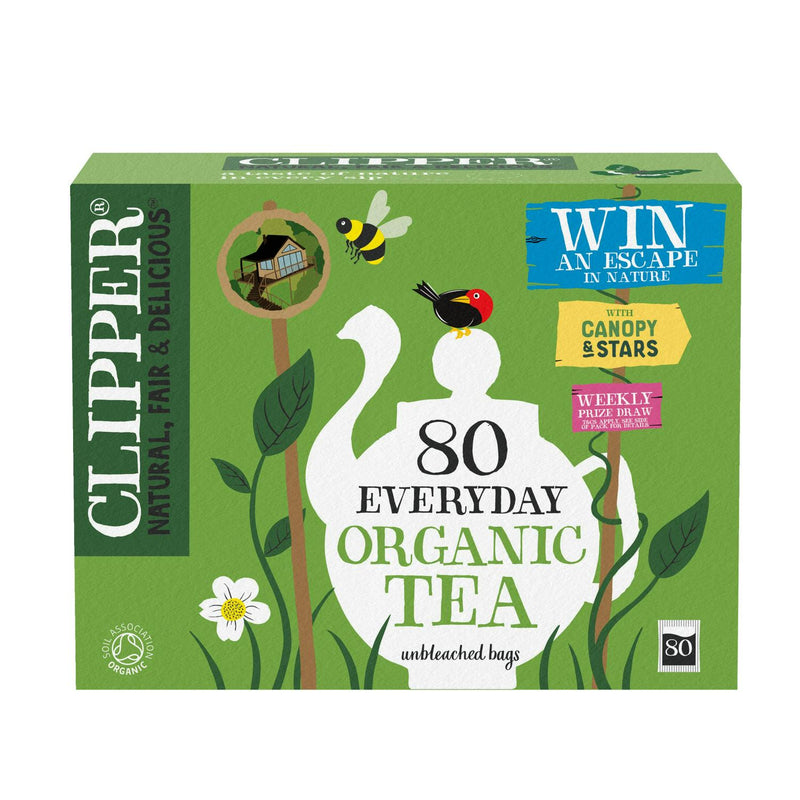 Clipper Organic Everyday Tea bags 80 count - British product