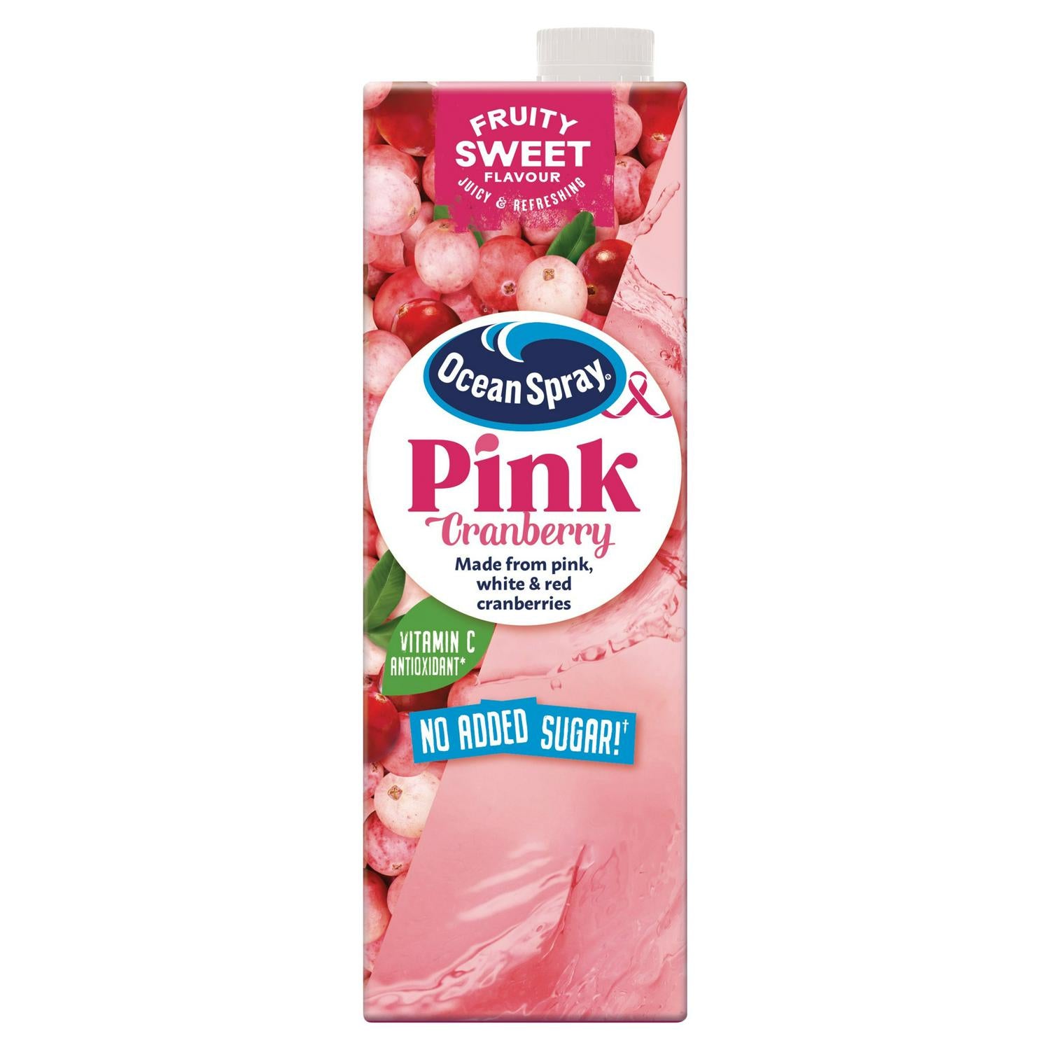 Ocean Spray Pink Cranberry Juice Drink 1 Litre, imported from the UK