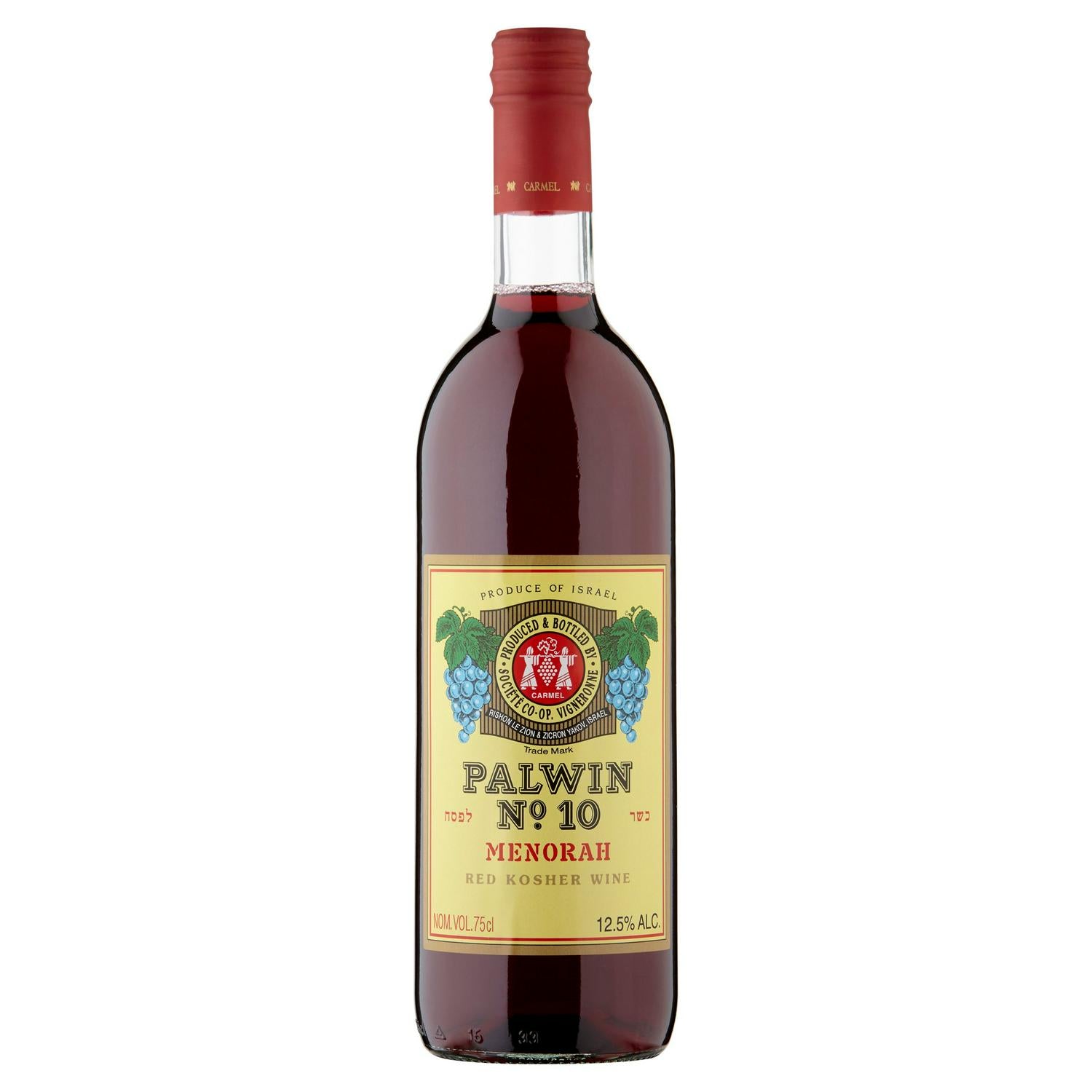 Palwin Menorah Red Dessert Wine 75cl, imported from the UK