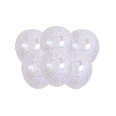 Sainsbury's Home White Confetti Latex Balloons 10 Inch 6 Pack
