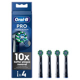 Oral-B CrossAction Black Replacement Electric Toothbrush Heads x4