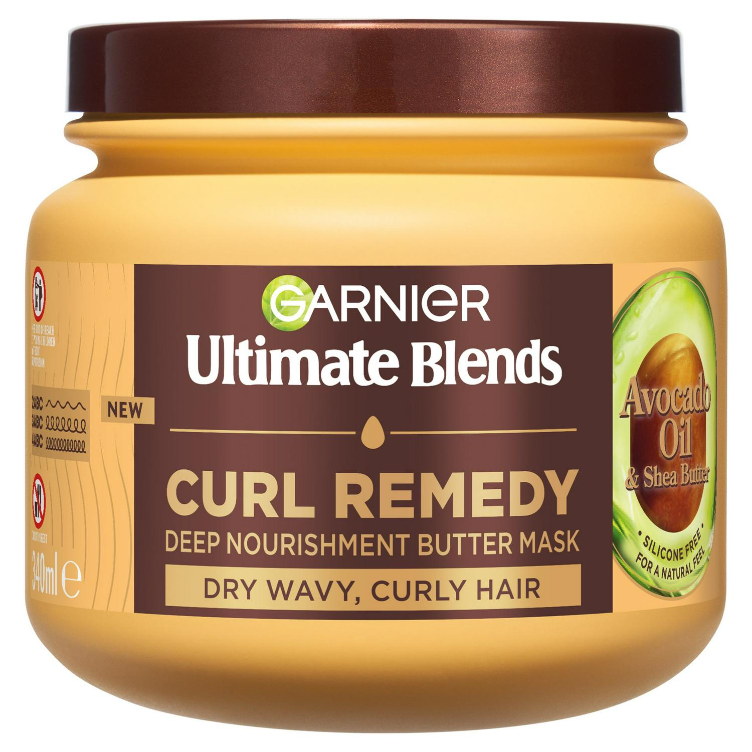 Garnier Ultimate Blends Avocado Oil Shea Butter Curl Remedy Mask 340ml, UK version