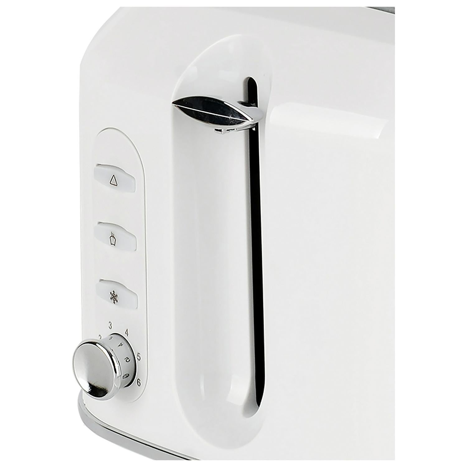 Cookworks Texture Tilly 2 Slice Toaster - White