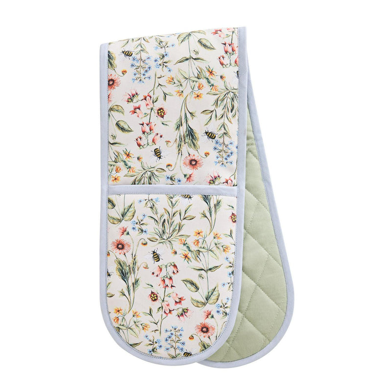 Sainsbury's Home Bee Floral Double Oven Gloves