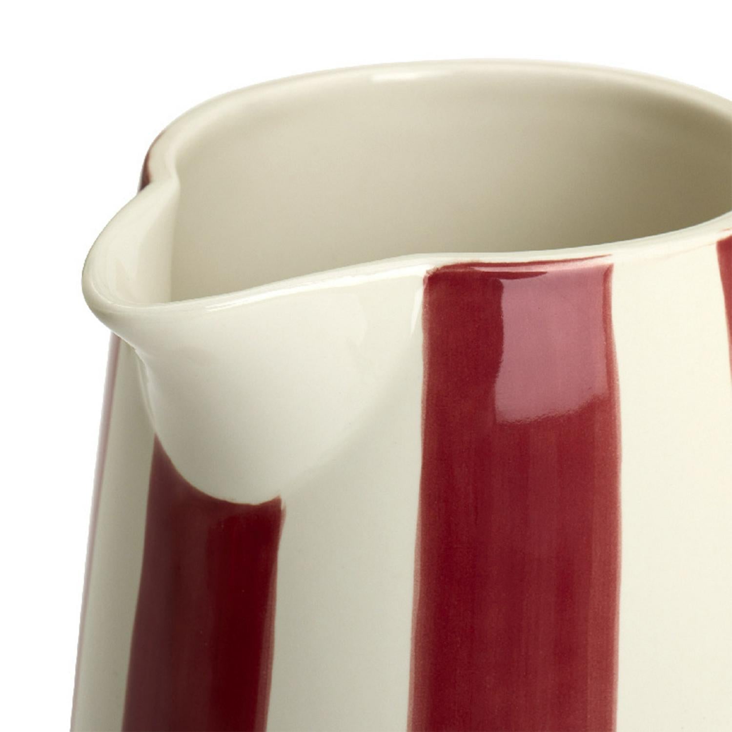 Habitat x Sanderson & National Trust Handpainted Large Stripe Berry Jug