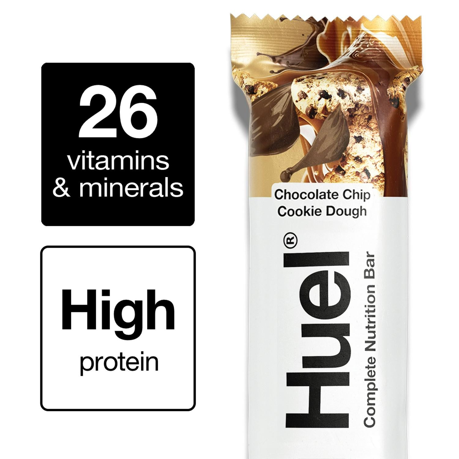 Huel Complete Nutrition Bar Chocolate Chip Cookie Dough 55g, UK version