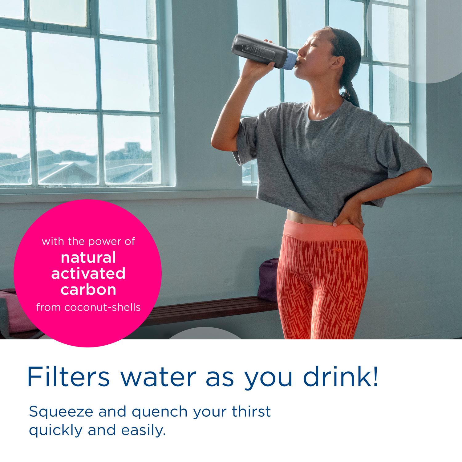 Brita Sports Water Filter Bottle Dark Green 600ml - British product