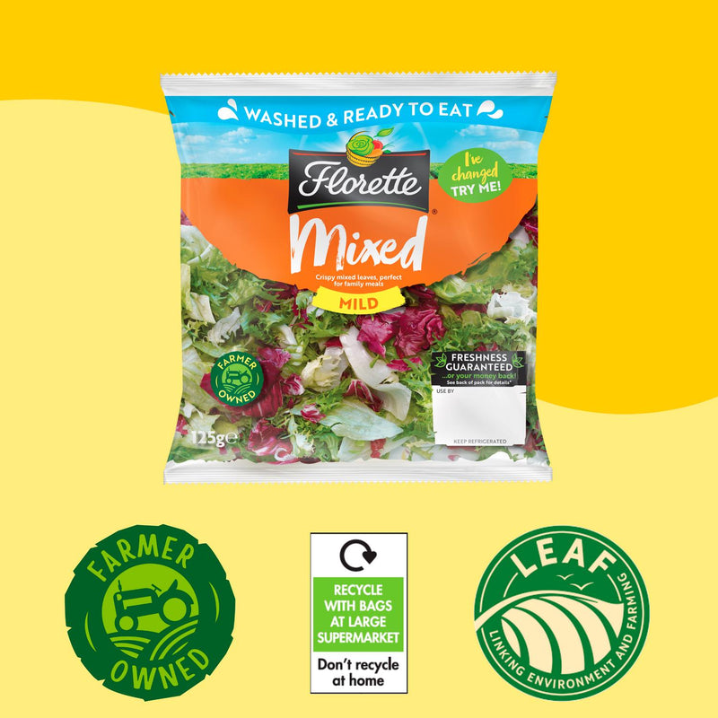 Florette mixed salad leaves 125g ready to eat - British product