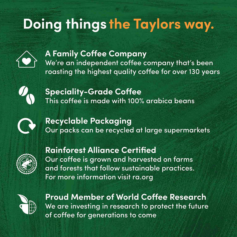 Taylors of Harrogate Coffee Beans Lazy Sunday 200g (British brand)