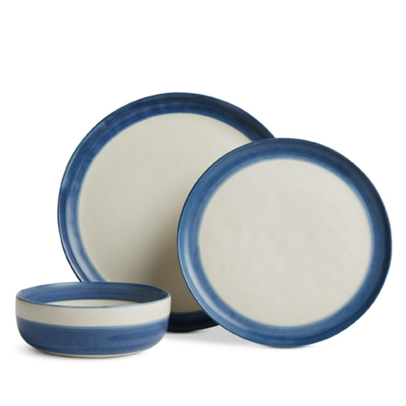 Habitat 12pc blue stoneware dinner set, UK version