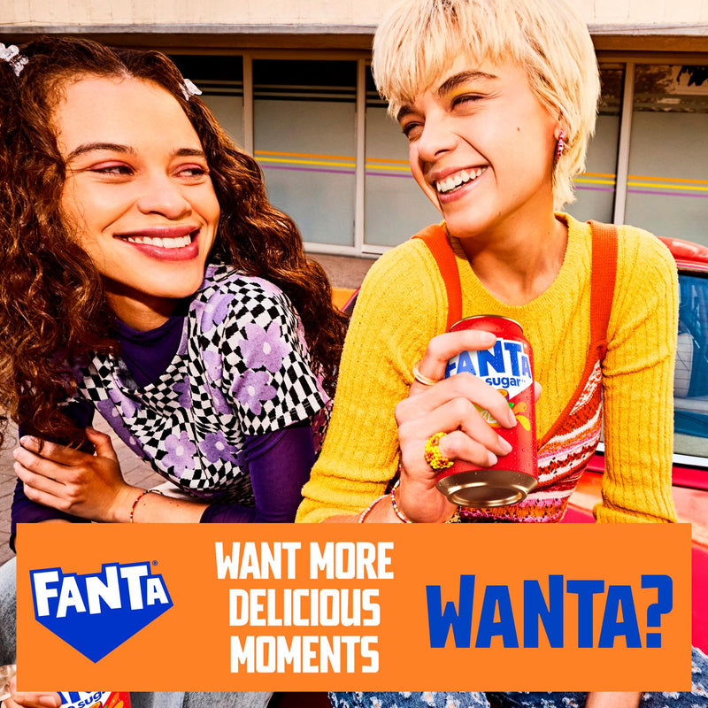 Fanta Fruit Twist Zero mixed fruit fizzy drink 8x330ml - British product