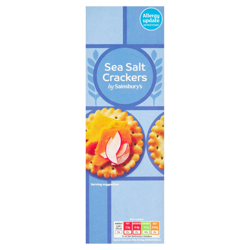 Sainsbury's Sea Salt Crackers Savoury 185g (British brand)