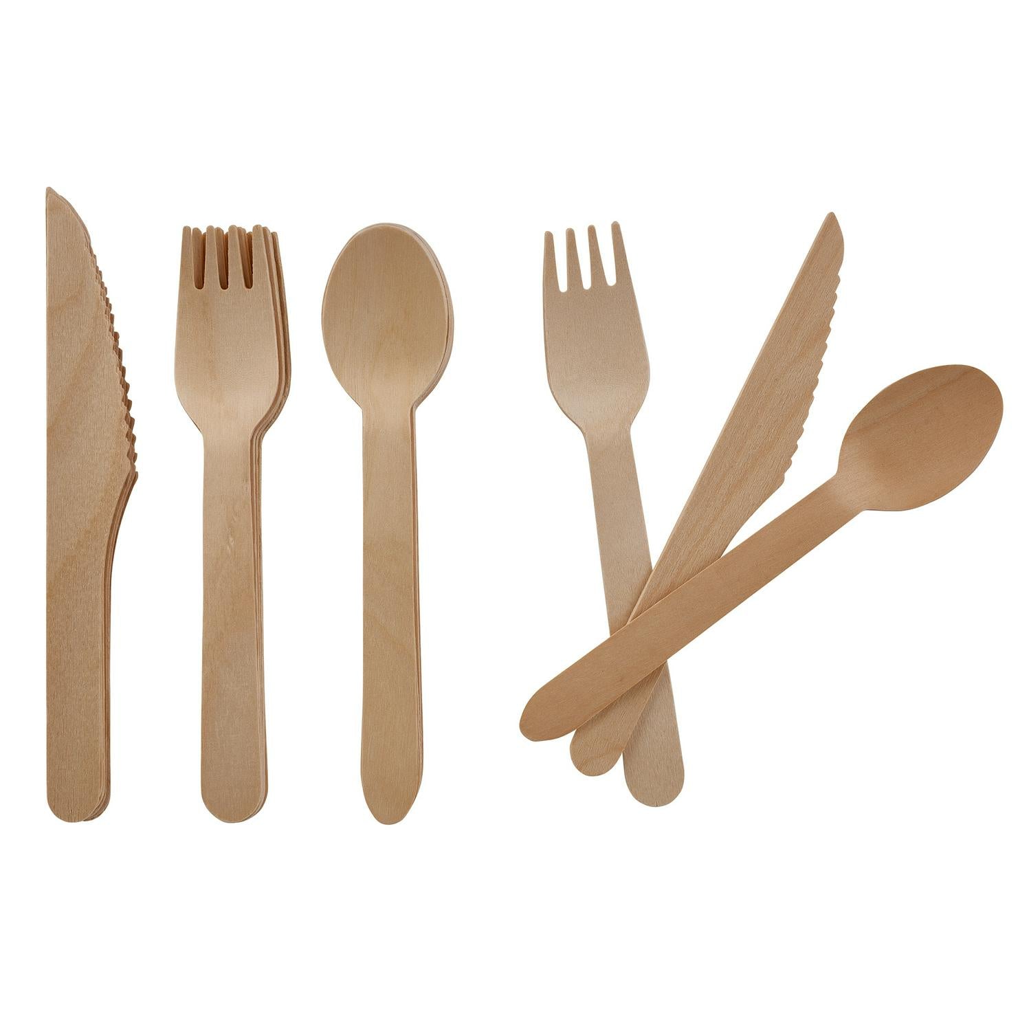 Sainsbury's Wooden Cutlery Mixed Pack 24 (British brand)