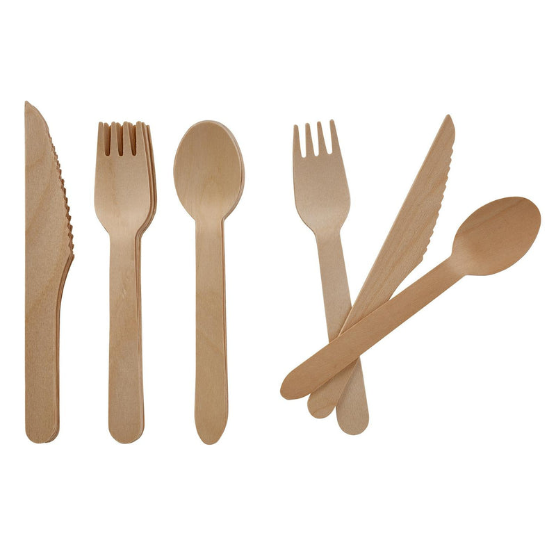 Sainsbury's Wooden Cutlery Mixed Pack 24 (British brand)