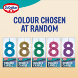 Dr. Oetker Number 8 birthday cake candle - British product