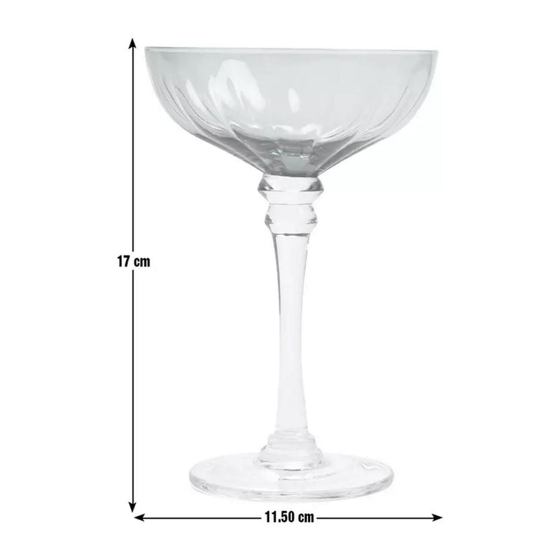 Habitat champagne coupe glass blue 200ml, UK version