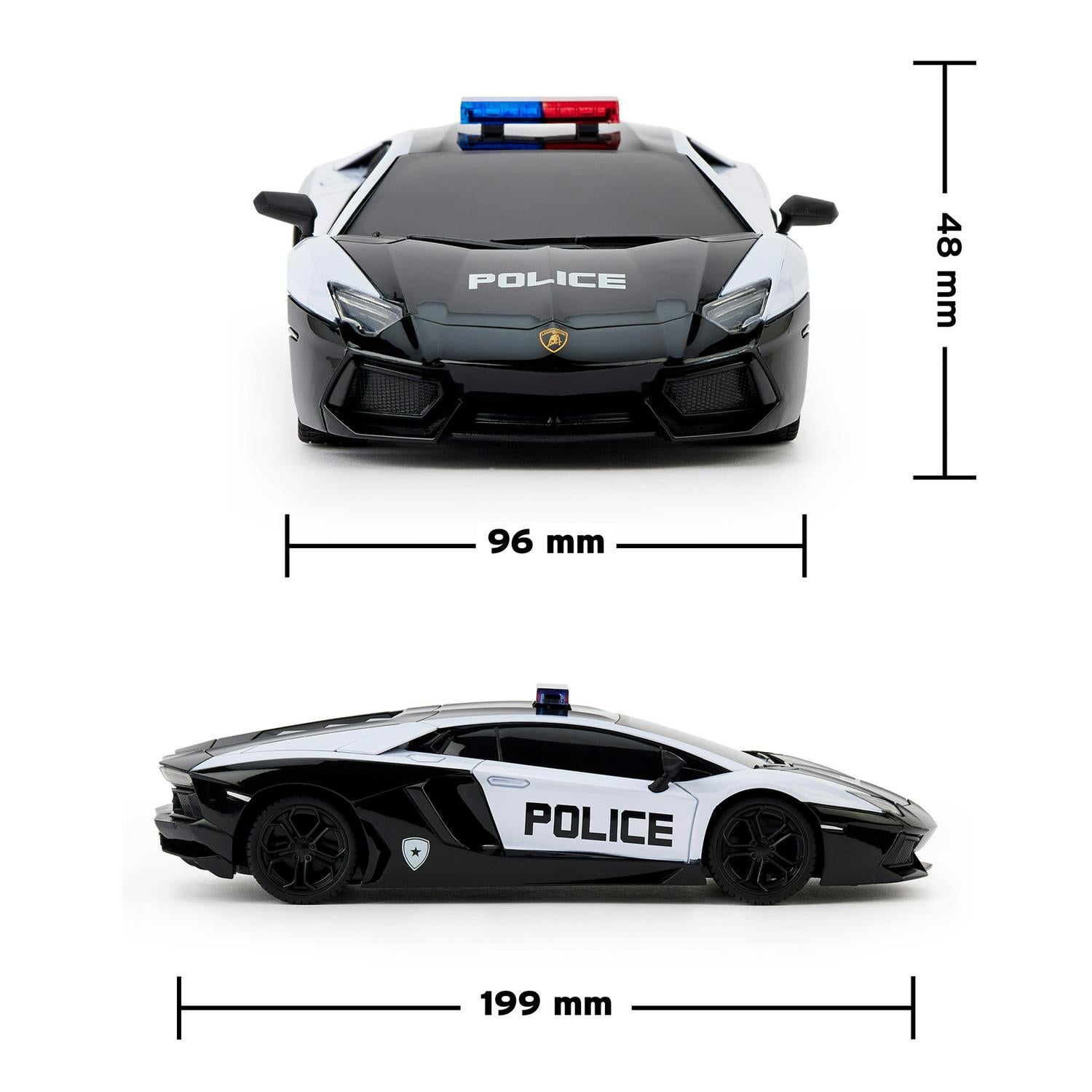 CMJ RC Cars 1:24 Scale Lamborghini Aventador Police Car