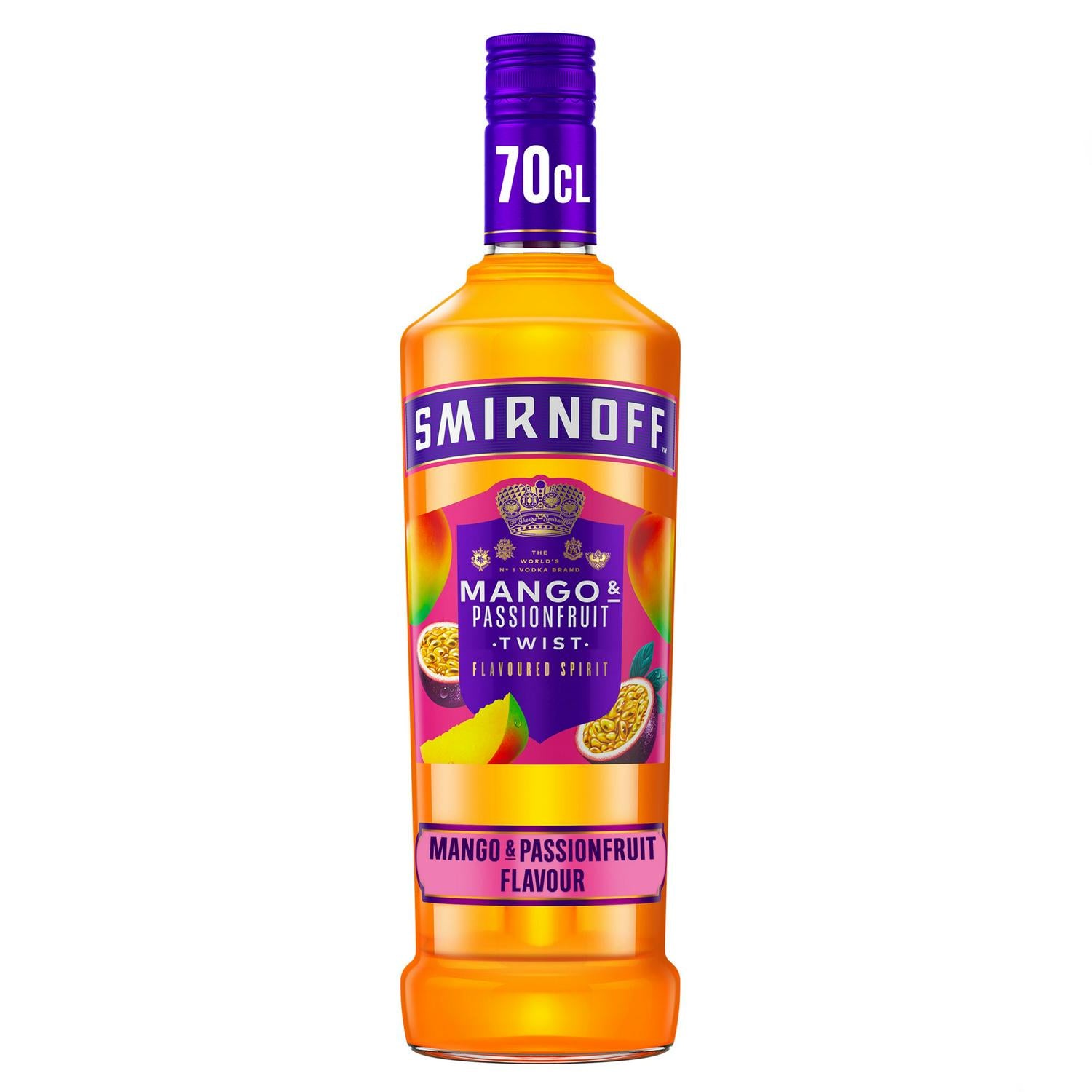 Smirnoff Mango Passionfruit Twist flavoured vodka 70cl (British brand)