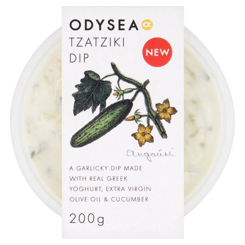 Odysea Tzatziki Dip Greek Yoghurt 200g, imported from the UK