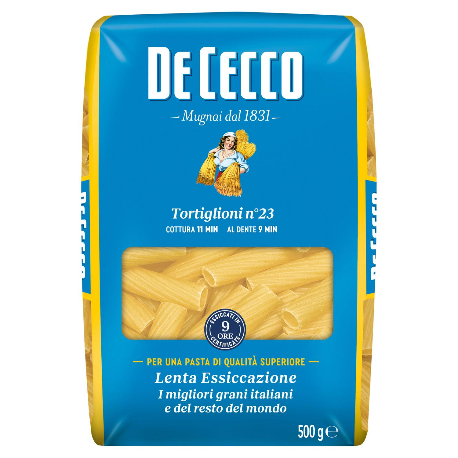 De Cecco Tortiglioni dry pasta 500g - British product