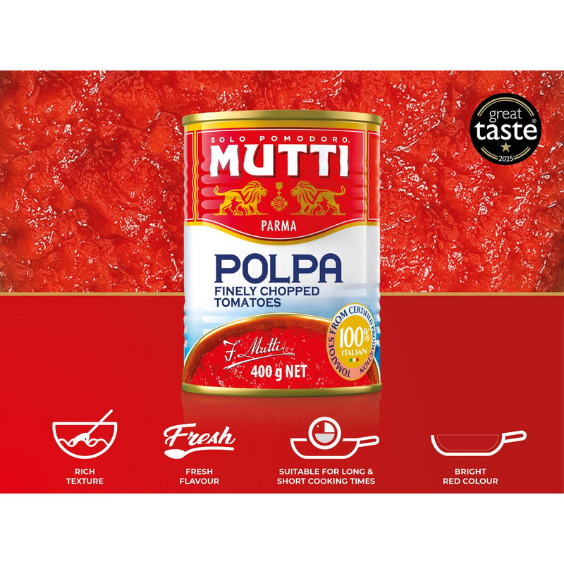 Mutti finely chopped tomatoes 400g, imported from the UK