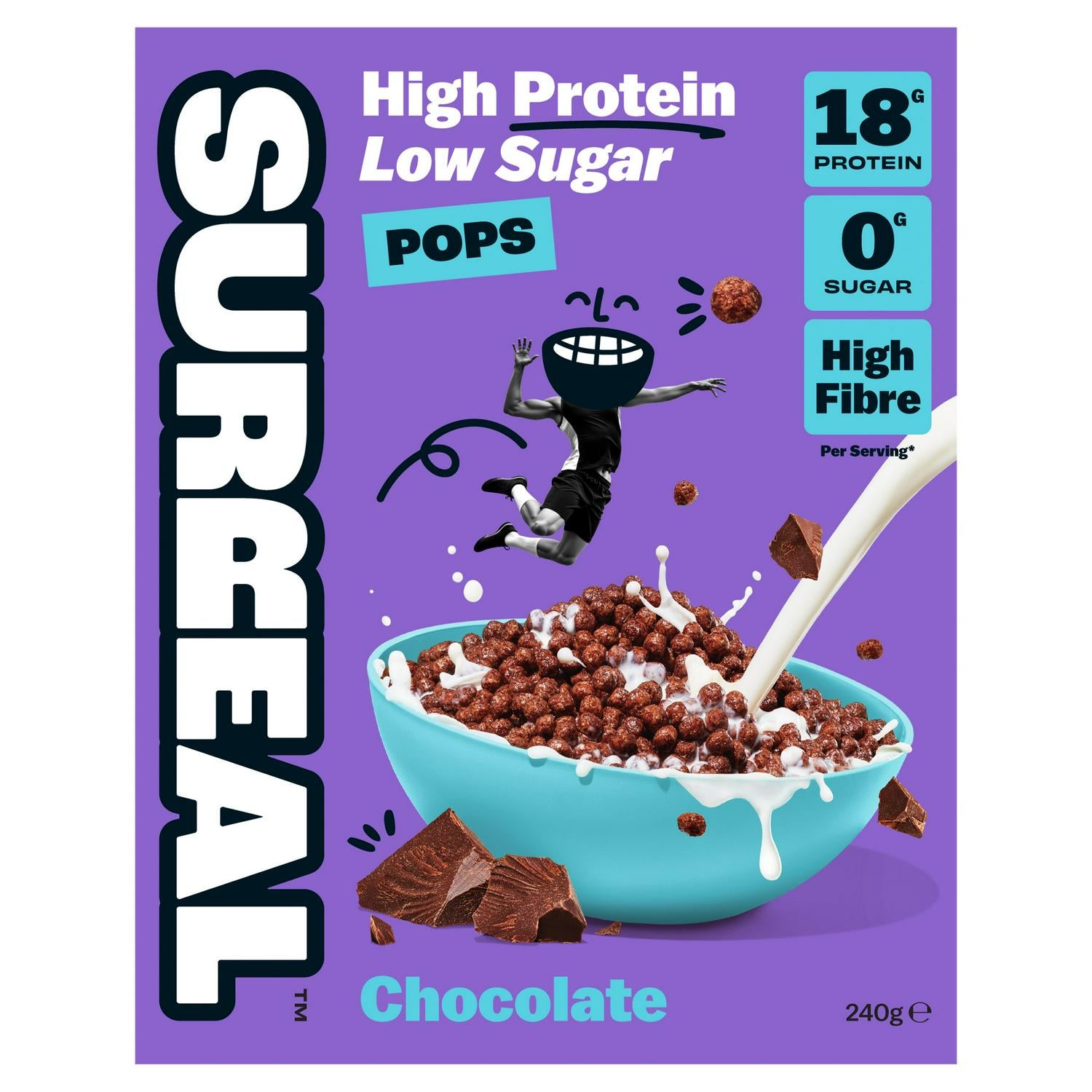 Surreal high protein chocolate cereal 240g (British brand)