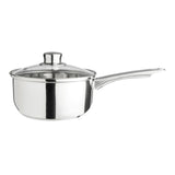 Sainsbury's Home stainless steel saucepan 18cm with glass lid (British brand)